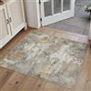 PureCozy Tappeto Salotto Moderno Astratto Tappeti Antiscivolo Lavabile, 60x90 cm Zerbino Ingresso Tappeto Piccolo Pelo Corto per Camera Da Letto,Ingresso Cucina Interno,Arancione&Grigio