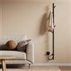 EMKE Scaldasalviette elettrico da bagno, termostato intelligente WiFi, scaldasalviette elettrico a barra singola, 150 cm di altezza, Nero