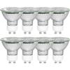 Caldarax 8 Pezzi Lampadine Faretti GU1O Dimmerabile, 2800K Bianco Caldo, AC 230V, 500LM, Angolo di raggio 45 °, MR16 Lampadine Faretto, per Luci da Binario, Luci Incassate, Faretto da Parete o Soffitto