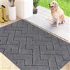 FCSDETAIL Zerbino Interno 80 x 120 cm, Tappetino Antiscivolo e Lavabile in Lavatrice, Tappetino d'Ingresso Assorbenti per Cane, Ingresso, Porta e Corridoio