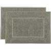 ZOLLNER 2 Tappetini da bagno in 50x70 cm - Zerbino assorbente e morbido in cotone - lavabile a 95°C - adatto per riscaldamento a terra - grigio scuro - qualità alberghiera