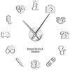 DGYOUHE-ZS Kit medico infermiere Orologio da parete grande fai da te Orologio da parete per ufficio medico Ospedale Art Deco Orologio da parete a mano lunga-70CM,argento