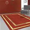 makeups58 Tappeto Decorativo Rettangolare Assorbente Antiscivolo Moda semplice luce di lusso con montatura in oro rosso tinta unita80x160cm (2'6''x5'2'')