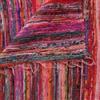 Aakriti Gallery Tappeto di straccio fatto a mano, Chindi multicolore, indiano, riciclato e bohémien, decorativo, 150 x 90 cm, rosa chiaro