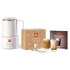 ILLY Milk Frother | Montalatte Elettrico + Indulgence Kit, Un set con 2 Bicchieri in vetro illy, due Cucchiaini in Acciaio inox di Design e un Ricettario di Ricette Caffè