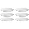 Acan Tradineur - Set di 6 piatti piani modello Titan in vetro opale, design moderno ondulato, ideali per cene in famiglia ed eventi, Ø 24 x 2,3 cm