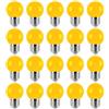 Jiotouhu Confezione da 20 lampadine a LED colorate 2 W E27 G45, lampadine a LED colorate da golf, per decorazione della casa, giardino, feste, matrimoni, Natale, celebrazioni, giallo