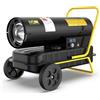 DAHTEC Riscaldatore Diesel 30 kW - Termoventilatore Industriale | Portata 750 m³/h - Termostato Regolabile & Indicatore Livello Gasolio - Per Officine, Cantieri, Uso Agricolo