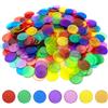 HMCEY 400 Pezzi Fiches da Bingo Colorato 19 MM,Gettoni Colorati Trasparenti Plastica, Gettoni per Giocare a Tombola,Fiches per Tombola Riutilizzabile per Giochi di Matematicai, Esercizi Sensoriali