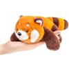 Wonder Sprout Peluche Sdraiato 18cm - Carino Animale di Peluche Piatto da Palmo, Morbido Orsacchiotto Giocattolo Sensoriale per Bambini & Adulti, Mini Compagno da Scrivania & Regalo (Panda Rosso)