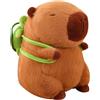 TOPLITHE Capybara - Peluche di Capybara, con tartaruga, zaino imbottito, morbido regalo per bambini, ragazzi e ragazze (23 cm)