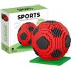 PyrrlicToy Pallone da Calcio Costruzioni Kits, Calcio Building per Bambini, Giocattoli incastro Adatto a Bambini e Adulti