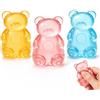 PRVCFZ Set di 3 orsetti gommosi da Squishy, in arancione, blu, rosa, relax per impiegati, una scelta eccellente per la decorazione della scrivania e come regalo