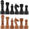 MARBLE RANGE Pezzi di scacchi in marmo Nero e Rosso, realizzati a mano, re da 8,9 cm, set da 32 pezzi, ideali per scacchiere e scacchi da viaggio