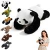 nnOuOnn Panda peluche ponderato, animale di peluche coccoloso, morbido peluche per comfort e rilassamento, cuscino di peluche morbido per adulti, compagno di abbracci per alleviare l'ansia e supportare il
