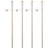Pesoncarl Canne da Pesca con Magnete in Legno Strumento per Asta di Cattura Magnetica per Bambini della Scuola Materna in età prescolare 4 Pezzi Bomboniera