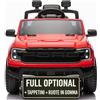 TOYSCAR Auto Elettrica per Bambini Ford Ranger Raptor 12 Volt Ruote in Gomma Sedile in Pelle Porte Apribili Telecomando Tappetino