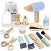 FIIOEOY Set da gioco per parrucchiere per bambini, set di giochi con asciugacapelli, ferro arricciacapelli e accessori per acconciatura per bambini, gioco di ruolo, regalo per bambini dai 3 4 5 6 7 8