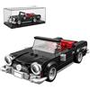 PHOEWON Set di Mattoncini Auto Cabrio Vintage con Vetrina Modello Retro Nero Classico
