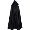Proumhang Mantello con Cappuccio di Halloween Unisex Cappello da Vampiro del Tristo Mietitore Natale Masquerade Carnevale Strega Accessori Cosplay Costumi in Maschera per Adulti Bambini(S,Nero)