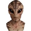 Qyljeiwred Maschera aliena realistica | Maschera aliena spaventosa | Testa piena realistica, spaventosa, scheletro di Halloween fantasia da uomo