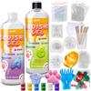 Vividye Kit Liquido Silicone per Squishy Taba, 1000g con 5 Stampi (Zampa Gatto, 2 Criceti, Orso, Taiyaki), Senza Bolle, Indurimento Veloce in 1-2 Ore con Guida, Regalo Antistress Ideale per Principianti