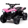 OPULENTHOME Quad elettrico bambino 6 V, Quad portatore motore bambini con 25 W motore,3 km/h,Musica,Fari a LED,Avviamento a pedale,Camminare anteriore/indietro,Veicolo per tutti i terreni per bambini 3-6 anni