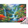 qDkPwMnRfVbHj Cascata Tropicale nella Giungla Puzzle 1000 Pezzi Cartaceo per Adulti Paesaggio Naturale Colorato Relax Concentration Interazione Familiare Decorazione Regalo 38x26cm/1000pcs