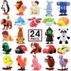 YeoNational&Toys 24 Pezzi Giocattoli a Molla Assortiti, Mini Giocattoli Divertenti per Bomboniere Feste Bambini, Riempi Sacchetti Pinata, Scatola Regalo Compleanno Piccoli Premi Carnevale Ricompense Classe, capodanno