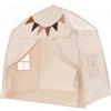 LUPATDY Tenda da gioco per bambini 2 in 1, con luci a LED e decorazione, per camera da letto, sala giochi, pieghevole, per ragazze e ragazzi, beige