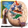 Blue Marble NATIONAL GEOGRAPHIC Uovo Gigante di Dinosauro da Scavare - 12 Figure e Replica di Dente di T. Rex in Mattoncino da 15 cm, Kit Scientifico Educativo, Giocattoli per Bambini, Regali di Pasqua