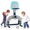 Hadwin Set di canestro da basket 3 in 1 per bambini, con supporto per centro attività sportive, regolabile, facile punteggio, canestro da basket, porta da calcio/lancio dell'anello, miglior regalo per