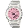 CASIO Orologio Multifunzione Donna G-SHOCK, Quadrante Rosa, Cassa Trasparente, GMA-P2100SR-7AER