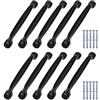 QH-Shop Maniglionie per Mobile 10 Pezzi Nero Tiretti ad Arco Maniglia con Viti per Armadi da Cucina Cassetti Camera da Letto Mobili Porte, Lega di Alluminio Distanza Fori 128mm