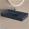 doporro Lavabo da Parete Rettangolare 70 cm per Bagno, Lavamani Soprapiano