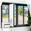 KEAGAN AC Window Seal 4M Kit di isolamento universale per finestre per unità AC e asciugatrici con chiusura lampo e gancio per nastro funziona con ogni unità mobile di aria condizionata