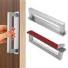 Alyxen 2 Pezzi Maniglia Autoadesiva per Porta Scorrevole, Maniglione Porta Esterna in Lega di Alluminio per Porte e Finestre, Cassetti, Armadi, Argento,150 x 25 mm (Argento)