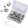 EASYKEENECOM Set di 9 anelli di arresto di profondità, limitatore di profondità del trapano, 3 - 12 mm, controllo preciso della profondità di perforazione, set di posizionatori per trapano, localizzatore di