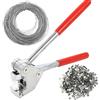 TXHKNX 42 Pezzi di Pinze per Sigillare 170mm, Kit Professionale Include 30 Metri di Filo Tenuta e 40 Sigilli (8 & 10mm), Strumento di Tenuta di Sicurezza in Acciaio, per Contatori di Acqua, Elettricità e Gas