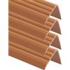 ProfiPVC Set di 4 Profili per gradini paraspigolo elastici PVC 50x40mm 165cm Ambra | Striscia antiscivolo per scale, protezione bordi, autoadesivo, facile da tagliare e installare