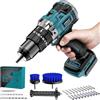 LIVOWALNY Trapano avvitatore a batteria da 90 Nm, compatibile con avvitatore a batteria Makita, batteria da 18 V, avvitatore a percussione, 21 livelli e cambio a 2 marce con foratura, viti e funzione