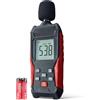 GOEDCH Fonometro Fonometro Digitale Portatile: 30 dB-130 dB Misuratore di Rumore Digitale, Misuratore Decibel, Misuratore di Rumore Tester, Display LCD, Fonometro Professionale per Home, Factory