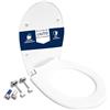HYDRO HOME Copriwater compatibile con serie Liuto Ideal Standard Chiusura Ammortizzata, Plastica Termoindurente Cerniere Regolabili fissaggio dal basso Bianco