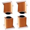 X1NGFUU 4 Pezzi Piedini per Mobili,Piedini per Tavolo In Legno Massiccio,Faggio Piedini per Divano,Quadrato Piedini per Armadi,Piedini per Mobile Tv,Per Comodino,con Piastra E Vite (6cm/2.4in)