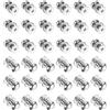 QUARKZMAN 36Pz Mini Pomelli per Mobili 6mm Manopole Tonde Argento