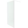 Parama Parete Doccia Walk-In 140 cm Keros, Vetro Temperato 8mm Anticalcare, Profilo Alluminio Bianco Spazzolato, Altezza 200 cm, Installazione Reversibile Dx/Sx con Barra Stabilizzatrice