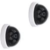 Shurhome 2 x telecamere di sorveglianza economiche con luce LED, funzionamento a batteria, design realistico per casa, negozio, garage, telecamera di sicurezza protettiva con luce a LED