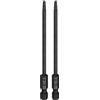 QUARKZMAN 2Pz Punte Cacciavite Piatta Esagonale H2.5 (2.5mm) con Punta Magnetiche Gambo Esagonale 1/4 Lunga 100mm (4) Inserti per Avvitatore Metrico Acciaio S2 Chiave Bussola, Nero