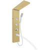 Esyogen Colonna doccia per bagno, colonna doccia dorata, con pioggia LED, doccetta e getti massaggianti, montaggio a parete, tubo da 1,5 m, attacco G1/2, spa-feeling per la casa