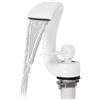 HPDTZ Rubinetto miscelatore per lavabo a cascata, in ottone e acciaio inox, 50 cm, monocomando, montaggio a soffitto, per bagno, hotel, salone (bianco)
